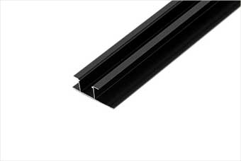 三明航空纤维墙咔铝合金带灯中条（哑黑氧化）